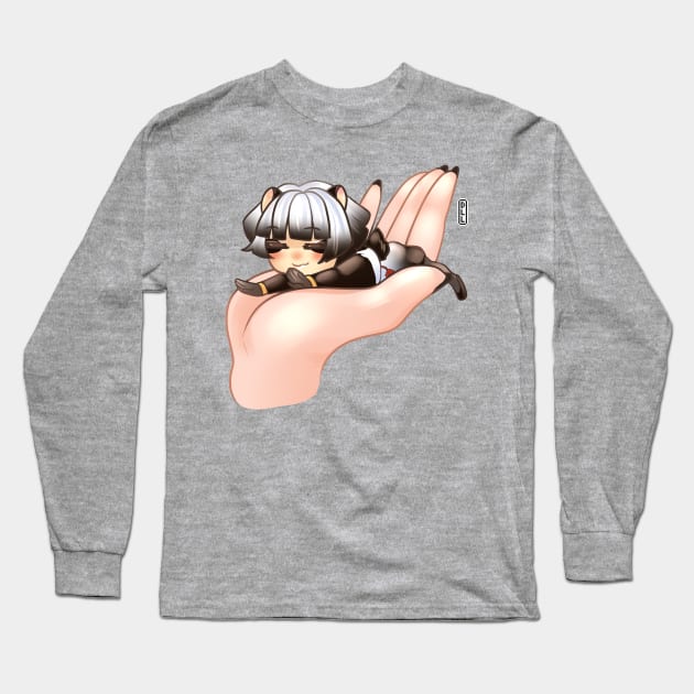 Palmtop Panda Long Sleeve T-Shirt by darklightlantern@gmail.com